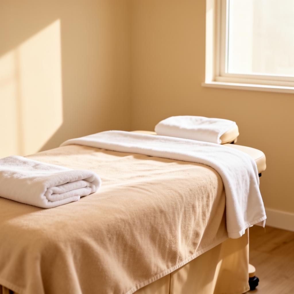 Tranquil massage room at Healthy Bay Foot Spa